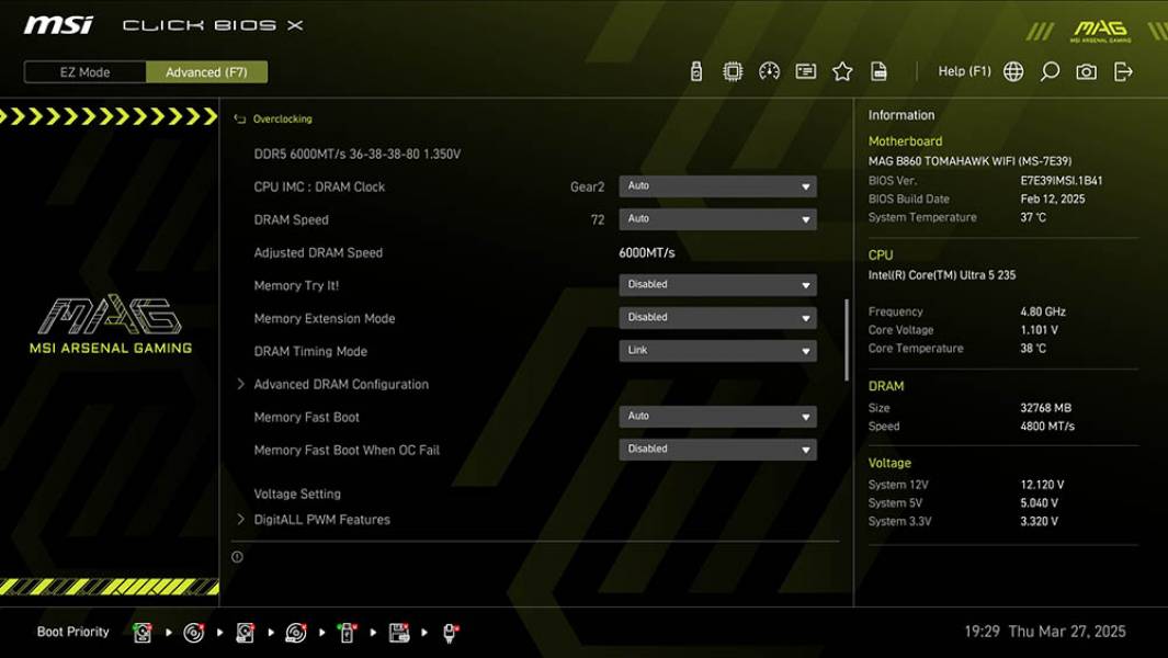 MSI MAG B860 TOMAHAWK WIFI-5